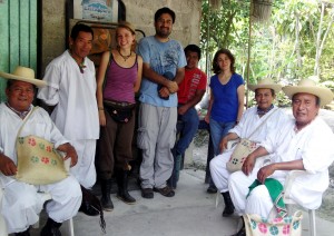 Voladores Organization - Representatives of the Organization of Voladores and the University of Veracruz' research team.