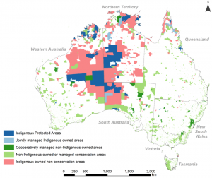 Map 1. Indigenous owned and conservation lands in Australia. Source: Jon Altman